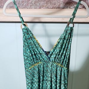 Chai Design - Maxi dress universal fit stretchy waistband - dragon scale pattern